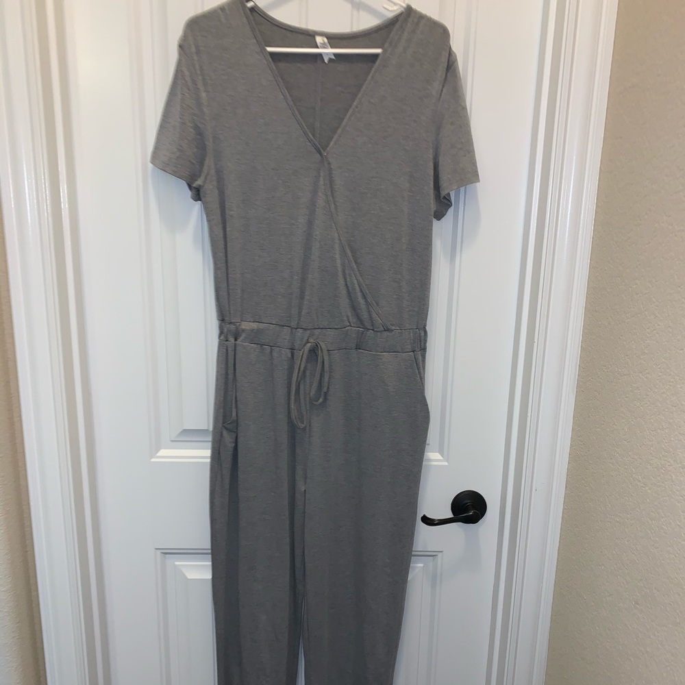Short sleeve, long pants romper